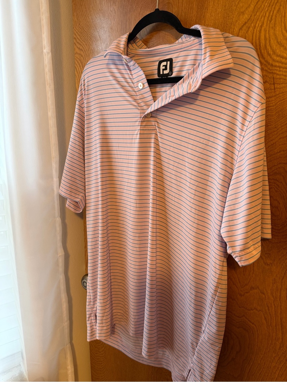 FootJoy Pink Striped Polo L